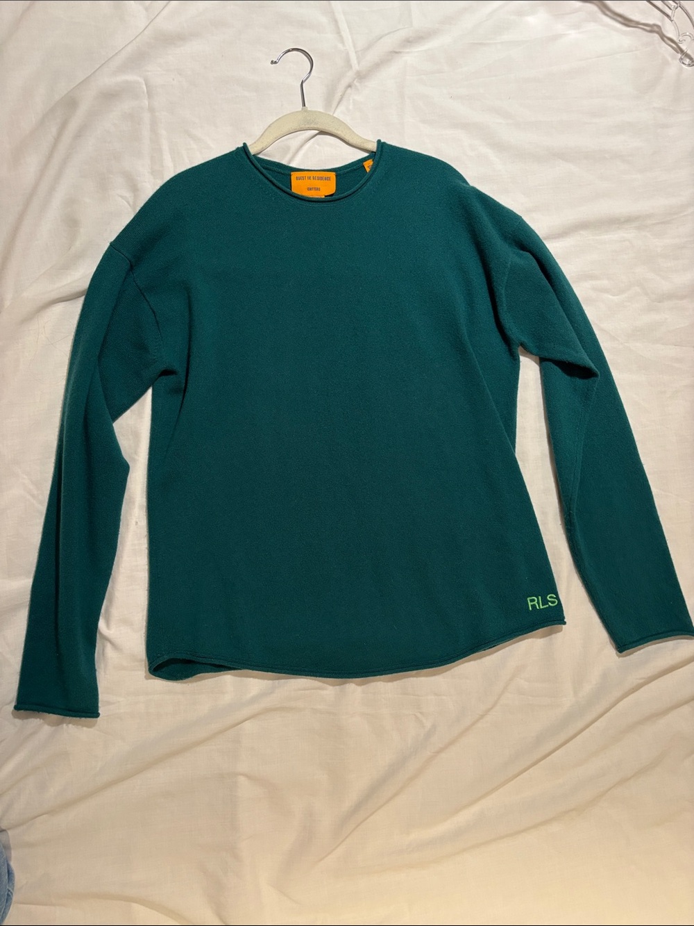 Guest in Residence: Cashmere Crewneck Sweater in Teal Green